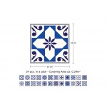Csempe matrica - Spanish and Moroccan Blue - 24 drb - 10x10 cm